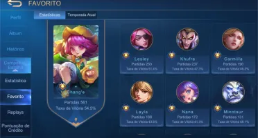 CONTA MOBILE LEGENDS COM 136+ SKINS