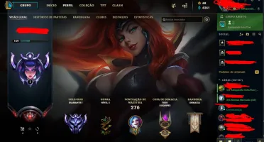 Conta LOL Diamond 1 107 Champs 104 Skins MMR M+ S9 GM500PDL