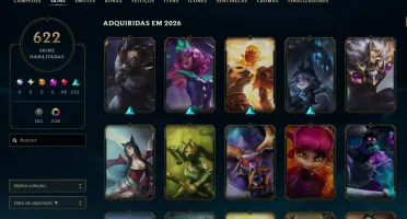 Conta Lol Premium Br — Lvl 1100 | 622 Skins | Todos Os Champ