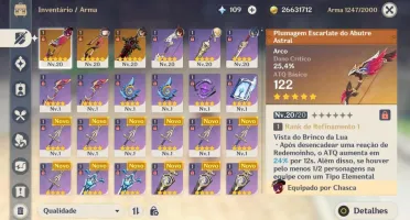 genshin, AR-45, chasca, lyney + 3 armas 5⭐+ planador xbox