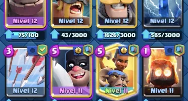 Clash royale nível 12 quase 13 cartas full + de 30 emotes