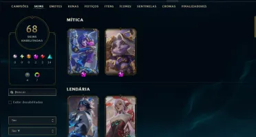 Diamante 4 com 85 Champs e 68 Skins ( JG / MID )