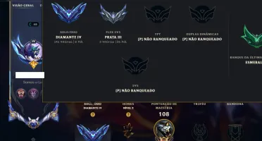 Diamante 4 com 85 Champs e 68 Skins ( JG / MID )