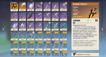 AR 50 ZHONGLI / ARPA CELESTIAL/ ESPADA ASPERA/ KEKING