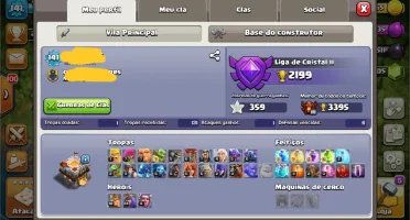 Conta Clash of clãs CV 10 semi full