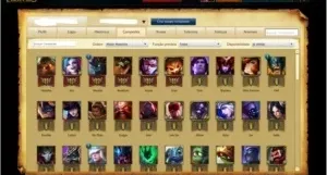 CONTA LOL GOLD 5, 98 CHAMPS, 6 PG DE RUNAS 76 SKINS