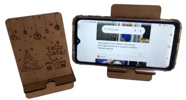 Kit 10 suporte porta celular personalizado, feito em MDF