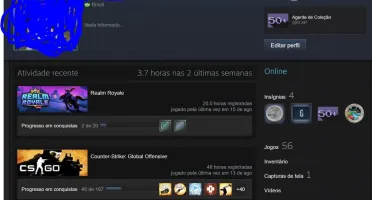 Conta Steam com 56 jogos incluindo CSGO e Portal1&2