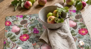 Jogo Americano de Papel - Maças e Flores (12 unidades)