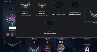 Bronze 2 com 110 Champs e 96 Skins ( Mais de 200 Jogos )