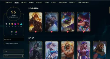 Bronze 2 com 110 Champs e 96 Skins ( Mais de 200 Jogos )