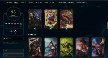 Bronze 2 com 110 Champs e 96 Skins ( Mais de 200 Jogos )
