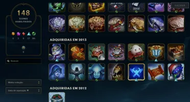 Conta League of Legends Full Acesso - 146 Champs e 136 Skins