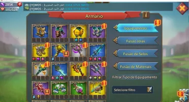 T4 liberado, +185M de poder, 285k de gemas, Set de caça...