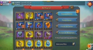 T4 liberado, +185M de poder, 285k de gemas, Set de caça...