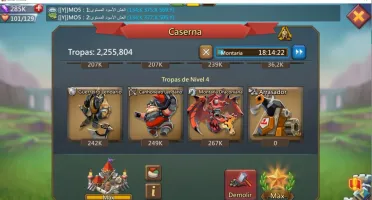 T4 liberado, +185M de poder, 285k de gemas, Set de caça...