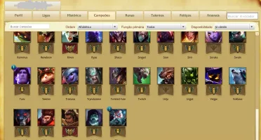 CONTA BRONZE 3 (98 PTS) + 65 CAMPEOES + 6 SKINS (SMURF)