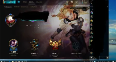 CONTA DE LOL OURO 1 75 PDL BORDA PLATINA SKINS E CAMPEOS