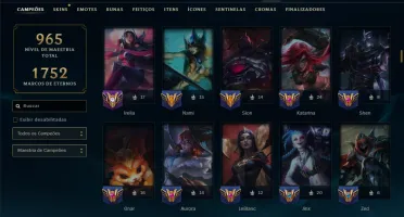 Esmeralda 1 com TODOS os Champs e 272 Skins +13 Vitoriosas