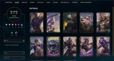 Esmeralda 1 com TODOS os Champs e 272 Skins +13 Vitoriosas
