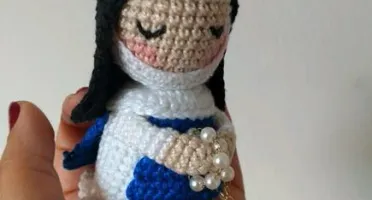 Mini Santinhas da Artesanato Flor de Lis