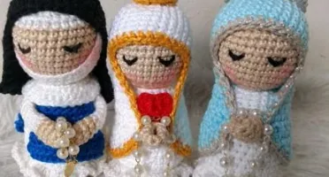 Mini Santinhas da Artesanato Flor de Lis