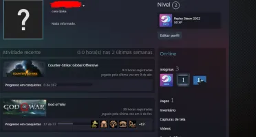 Conta da Steam migrada para a TURQUIA com apenas GOW 2018