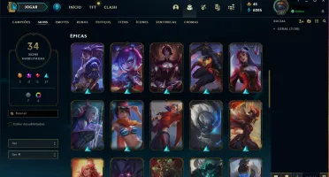 Conta League of Legends [Platina 4] [34 SKINS]