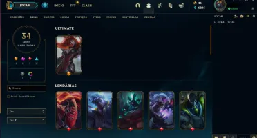 Conta League of Legends [Platina 4] [34 SKINS]
