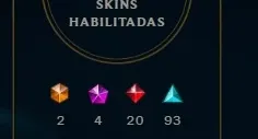 Vendo conta de lol 272 Skins ELO: Mestre