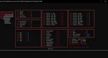 Checker + Combo List NFA/FA de League Of Legends e Valorant