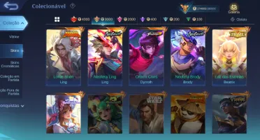 Conta mobile legends insana full heróis e emblemas