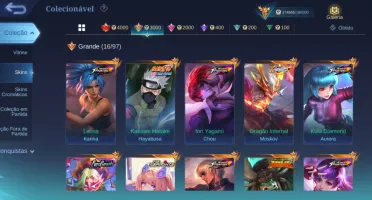 Conta mobile legends insana full heróis e emblemas