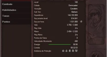Conta Bloodstone Cavaleiro Lvl 180 Servidor Ruby