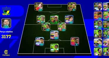 Conta Efootball! 3177 de Força Coletiva + Craques 105/104
