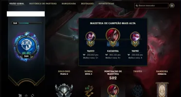 Conta prata 2 com 128 champs e 106 skins