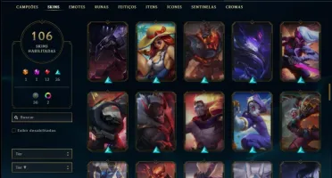 Conta prata 2 com 128 champs e 106 skins