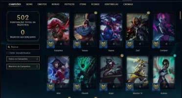 Conta prata 2 com 128 champs e 106 skins
