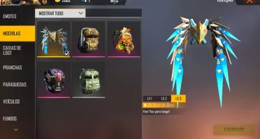 Conta Free Fire Conjunto Angelical , samurai , cowboy
