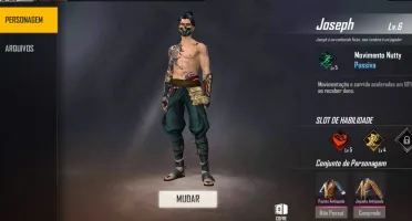 Conta Free Fire Conjunto Angelical , samurai , cowboy