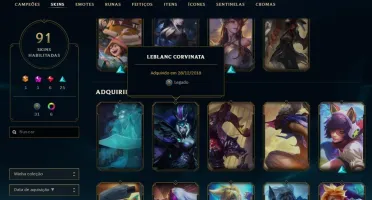 Conta Ouro IV, 91skin 139 campeões