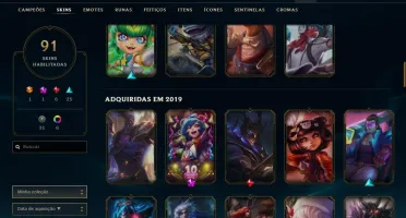 Conta Ouro IV, 91skin 139 campeões