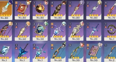Conta Rank 50: Klee, Venti, Baal, Keqing, Lança Celestial.