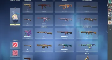 CONTA VALORANT COM VARIAS SKINS PLATINA 2