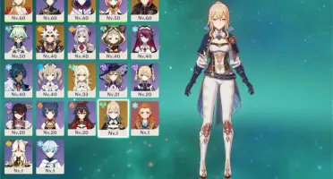 Arataki itto, Raiden, Yoimiya, Diluc, Ar37