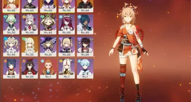 Arataki itto, Raiden, Yoimiya, Diluc, Ar37