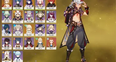 Arataki itto, Raiden, Yoimiya, Diluc, Ar37