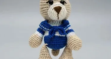 Urso Marinheiro Médio Amigurumi