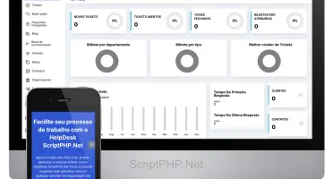 Script PHP HelpDesk, Suporte, Com Site e Chat Online