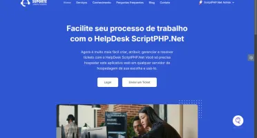 Script PHP HelpDesk, Suporte, Com Site e Chat Online